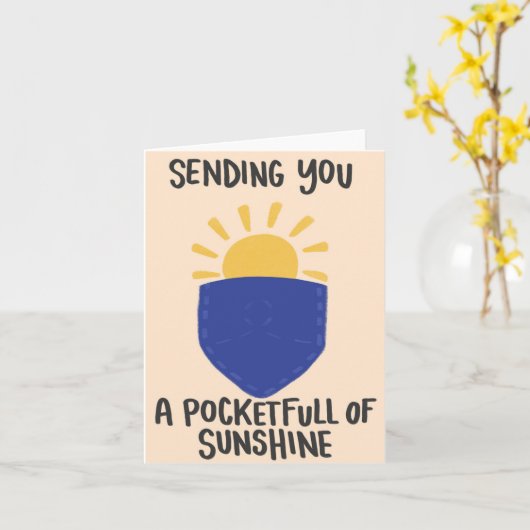 Sonnentasche, 4x6, geklappte Grußkarte Karte (Gelbe Blume)