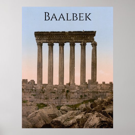Sonnentempel in Baalbek Poster (Vorne)