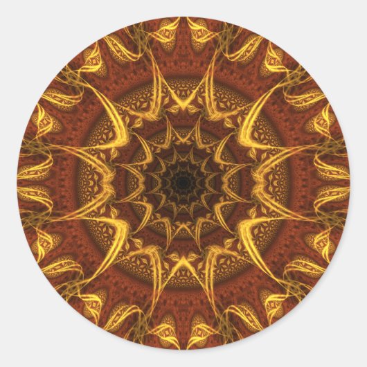 Sonnenteppich Runder Aufkleber (Vorderseite)