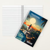 Sonnenterrasse mit Blick auf Miami Beach Notizblock (Innen)