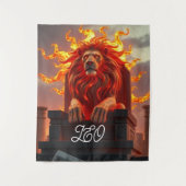 Sonnenthrone Leo Wandteppich (Vorderseite)