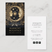 Sonnentochter Sonnenmond sieht Stars Gold Black Visitenkarte (Vorne/Hinten)
