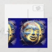 Sonnentoon und Sterne Postkarte (Vorne/Hinten)