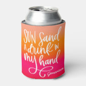 Sonnentrinken in Hand Pfirsichglühen Dosenkühler (Kanne Vorderseite)