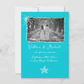 Sonnentropisches Foto Save the Date gezogen Einladung (Rückseite)