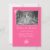 Sonnentropisches Foto Save the Date gezogen Einladung (Rückseite)