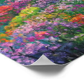 Sonnenüberströmte Wildblumen kaskadieren hinab Poster (Ecke)