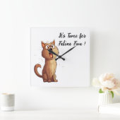 Sonnenuhr für Liebhaber von Katzen Quadratische Wanduhr (Zuhause)