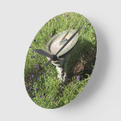 Sonnenuhr in Lavendel Runde Wanduhr (Winkel)