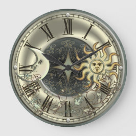 Sonnenuhr und Mondmauer Große Wanduhr