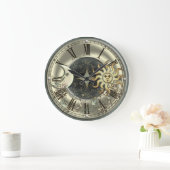 Sonnenuhr und Mondmauer Große Wanduhr (Zuhause)