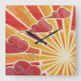 Sonnenuhrquadrat Quadratische Wanduhr