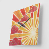 Sonnenuhrquadrat Quadratische Wanduhr (Winkel)