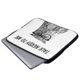 Sonnenuhu mit nerdigem Gläser Foto Laptop Ärmel Laptopschutzhülle (Vorne Knopf)