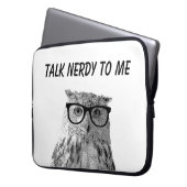 Sonnenuhu mit nerdigem Gläser Foto Laptop Ärmel Laptopschutzhülle (Vorderseite Links)