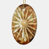 SonnenUniversum Kosmische Wärme Golden Brown Farbe Keramik Ornament (Links)