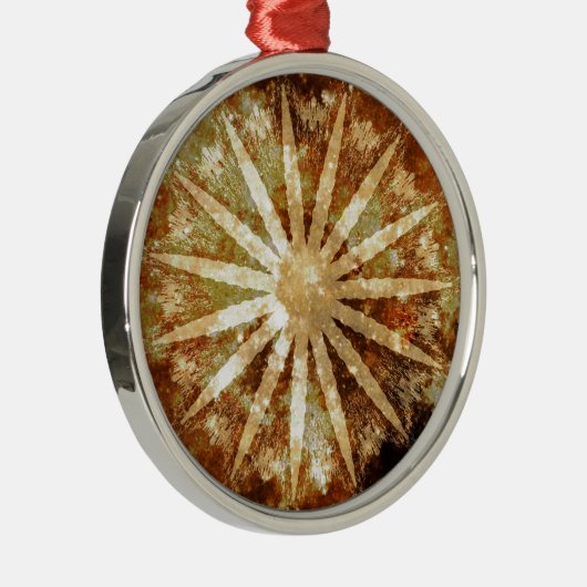 SonnenUniversum Kosmische Wärme Golden Brown Farbe Ornament Aus Metall (Rechts)