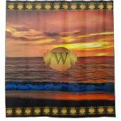 Sonnenuntergang 1577 duschvorhang (Vorderseite)