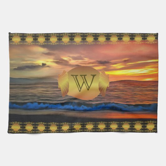 Sonnenuntergang 1577 geschirrtuch (Horizontal)