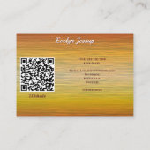 Sonnenuntergang 1577 Hallo QR-Code Visitenkarte (Rückseite)