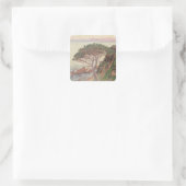 Sonnenuntergang 1916 (Öl auf Leinwand) Quadratischer Aufkleber (Tasche)