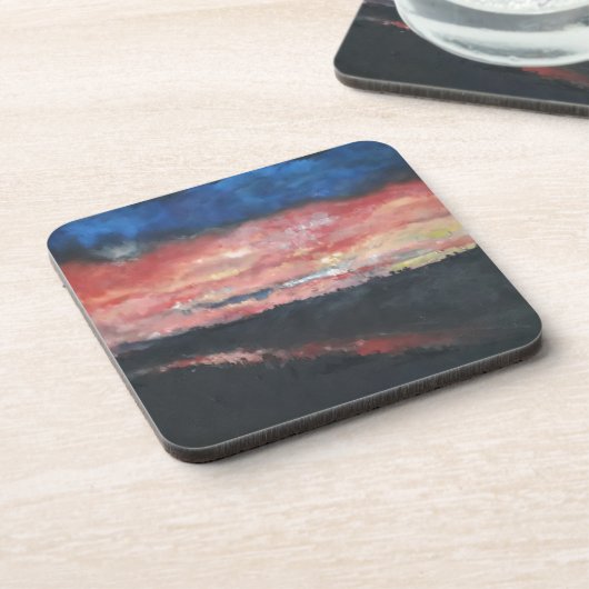 Sonnenuntergang 1 getränkeuntersetzer (Linke Seite)