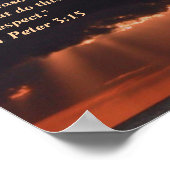Sonnenuntergang — 1 Peter 3:15 Poster (Ecke)