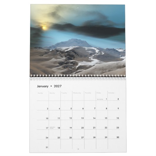 Sonnenuntergang 2010 kalender (Jan 2027)