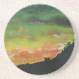 Sonnenuntergang 2 sandstein untersetzer