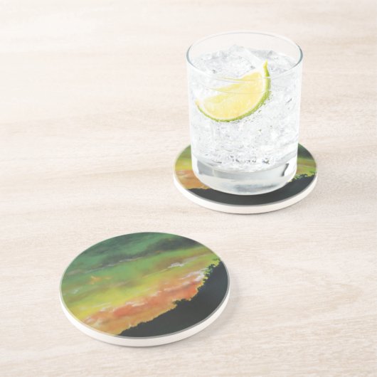 Sonnenuntergang 2 sandstein untersetzer (Seite)