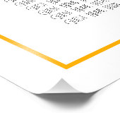 Sonnenuntergang 30. Retro Stripe Seating Chart 199 Fotodruck (Ecke)