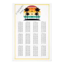 Sonnenuntergang 30. Retro Stripe Seating Chart 199 Fotodruck