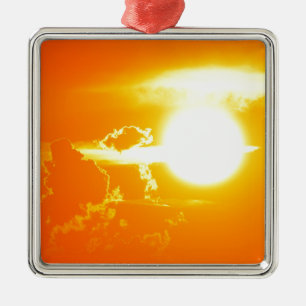 Sonnenuntergang 3 ornament aus metall