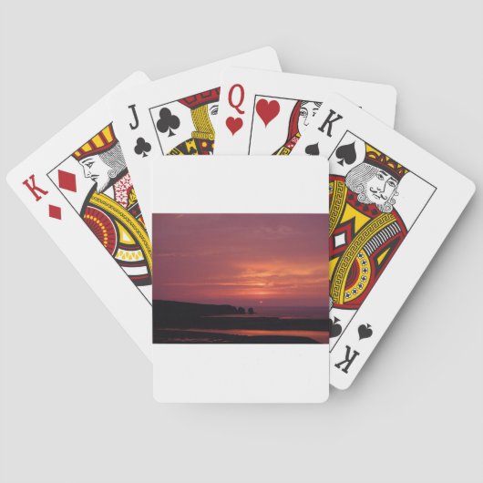 Sonnenuntergang 3 spielkarten (Rückseite)