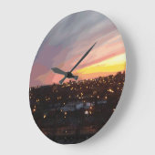 Sonnenuntergang - 6. April 2018 um 19:34 Uhr. Große Wanduhr (Winkel)