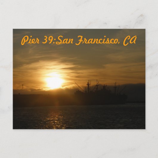 Sonnenuntergang ab Pier 39:San Francisco, CA Postk Postkarte (Vorderseite)