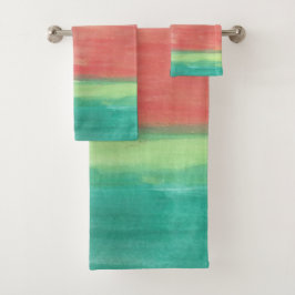 Sonnenuntergang Abstrakt Badhandtuch Set