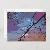 Sonnenuntergang Abstrakt Postkarte (Vorne/Hinten)