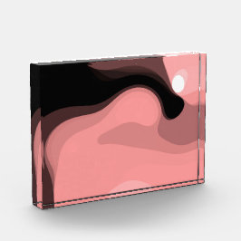 Sonnenuntergang: Abstrakt rosa, schwarz und weiß Fotoblock