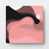 Sonnenuntergang: Abstrakt rosa, schwarz und weiß Fotoplatte (Vorderseite)