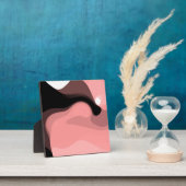 Sonnenuntergang: Abstrakt rosa, schwarz und weiß Fotoplatte (InSitu)