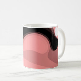 Sonnenuntergang: Abstrakt rosa, schwarz und weiß Kaffeetasse
