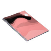 Sonnenuntergang: Abstrakt rosa, schwarz und weiß Notizblock (Rechte Seite)