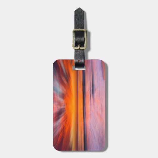 Sonnenuntergang abstrakt vom Tamarack Beach Gepäckanhänger (Vorderseite vertikal)