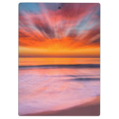 Sonnenuntergang abstrakt vom Tamarack Beach Klemmbrett (Rückseite)
