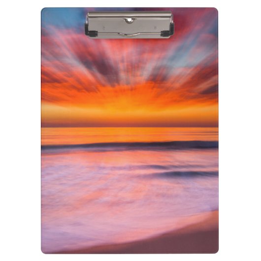 Sonnenuntergang abstrakt vom Tamarack Beach Klemmbrett (Vorderseite)