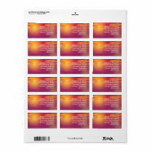 Sonnenuntergang Adressaufkleber (Vorne)