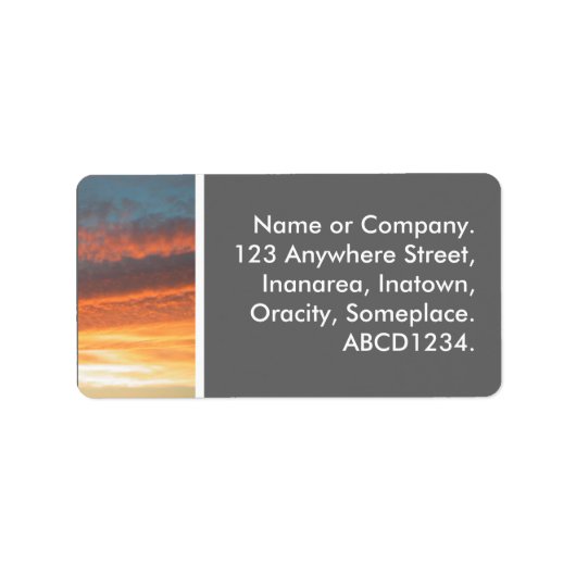 Sonnenuntergang Adressaufkleber (Vorne)