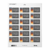 Sonnenuntergang Adressaufkleber (Vorne)