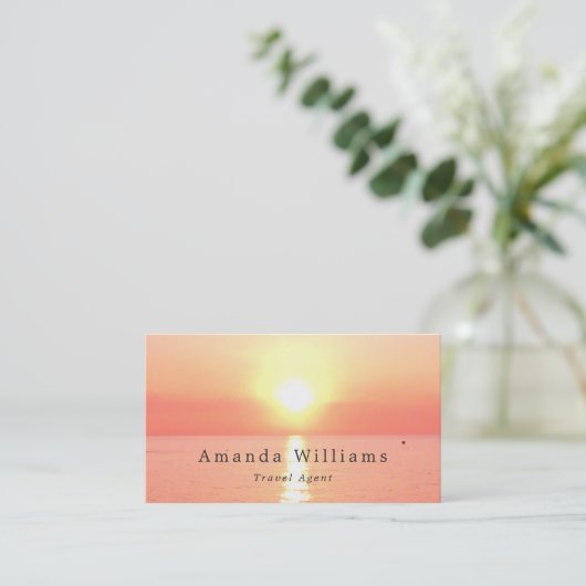 Sonnenuntergang, Agent Visitenkarte (Stehend Vorderseite)